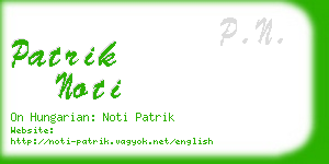 patrik noti business card